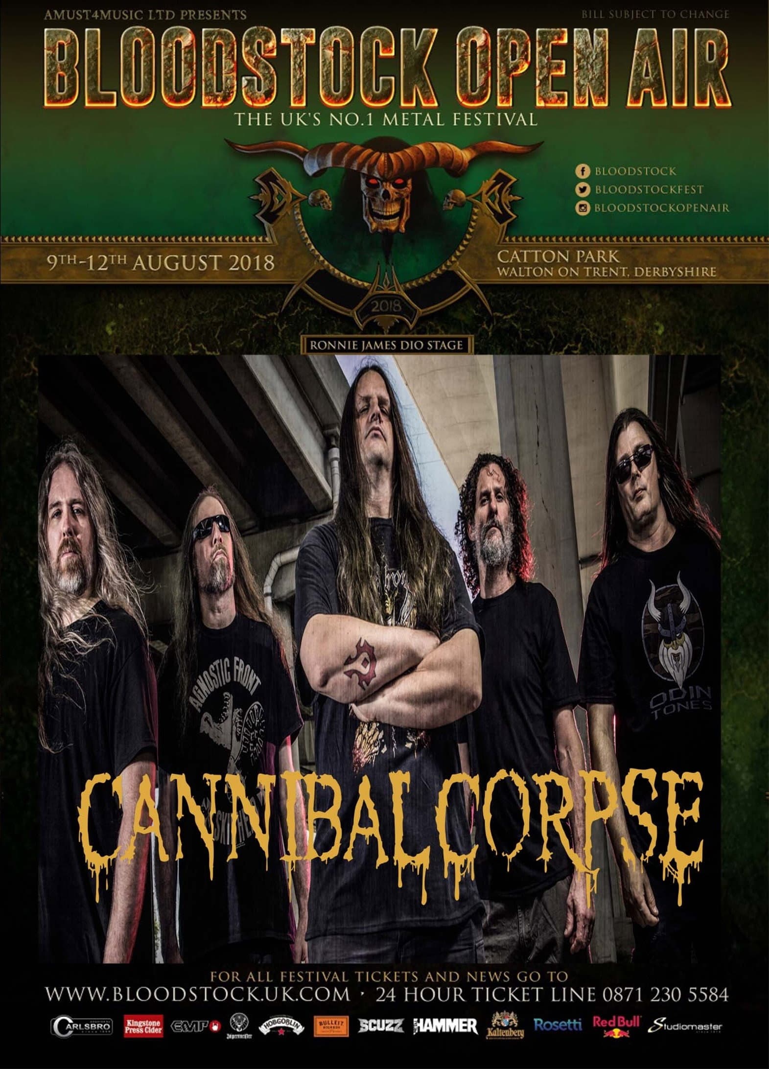 Cannibal Corpse -  Bloodstock 2018 backdrop