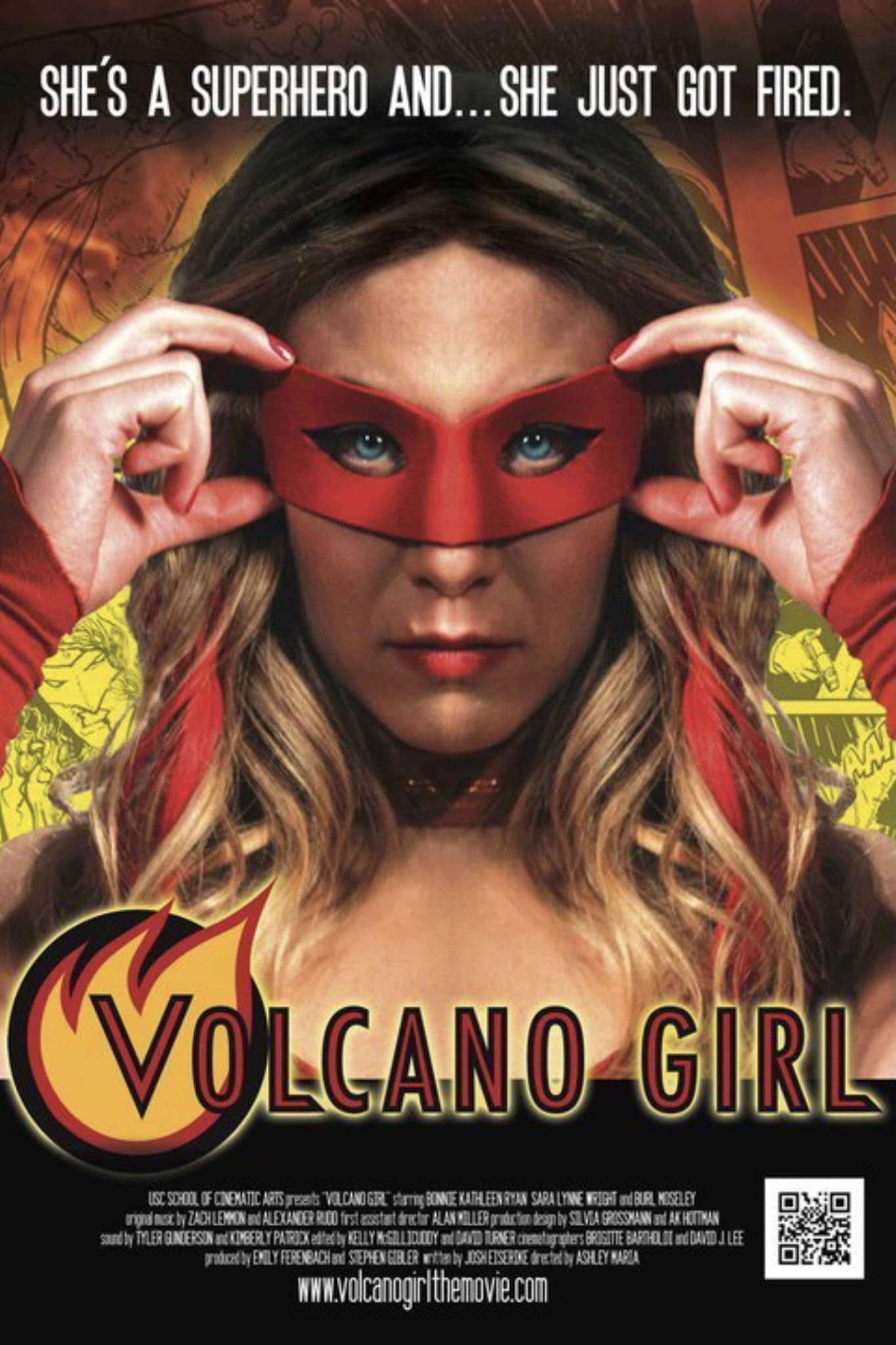 Volcano Girl backdrop