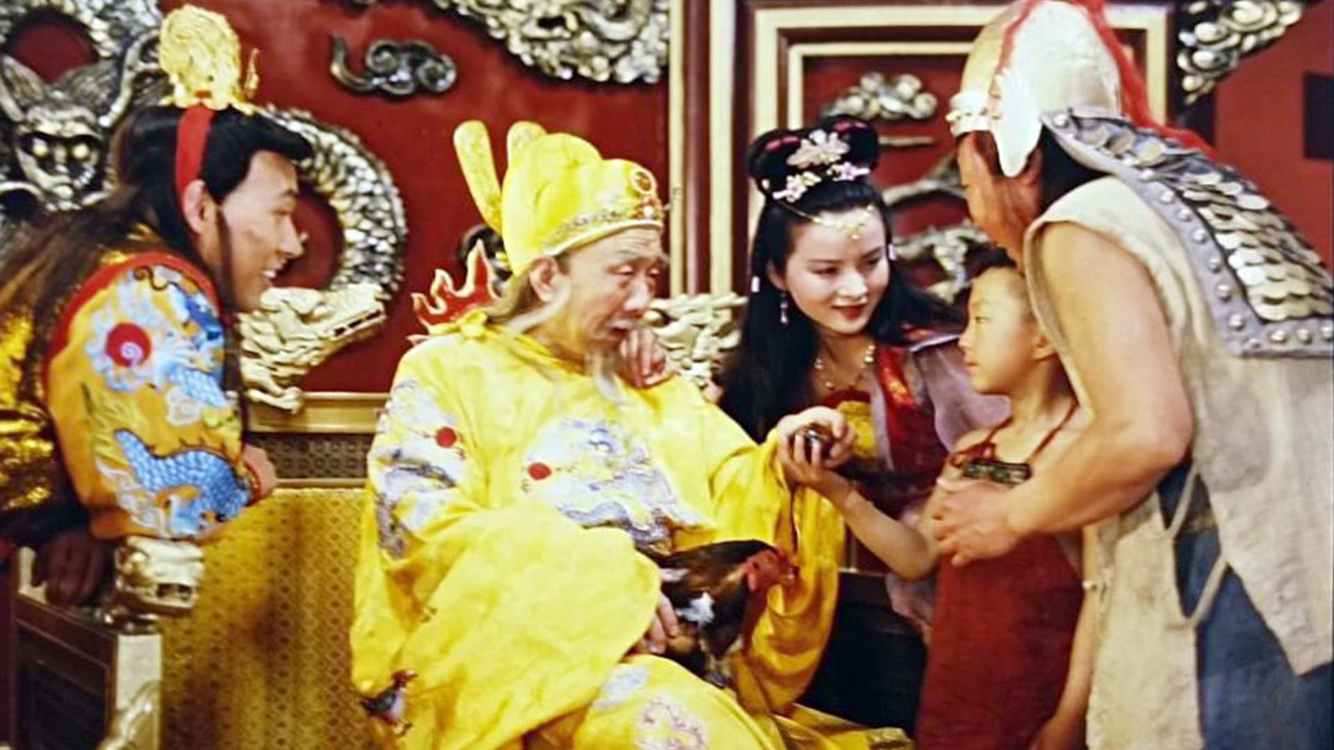 Rooster-Fighting In The Royal Court backdrop
