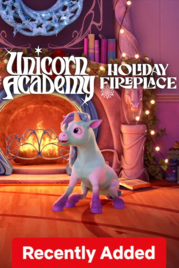 Unicorn Academy: Holiday Fireplace backdrop