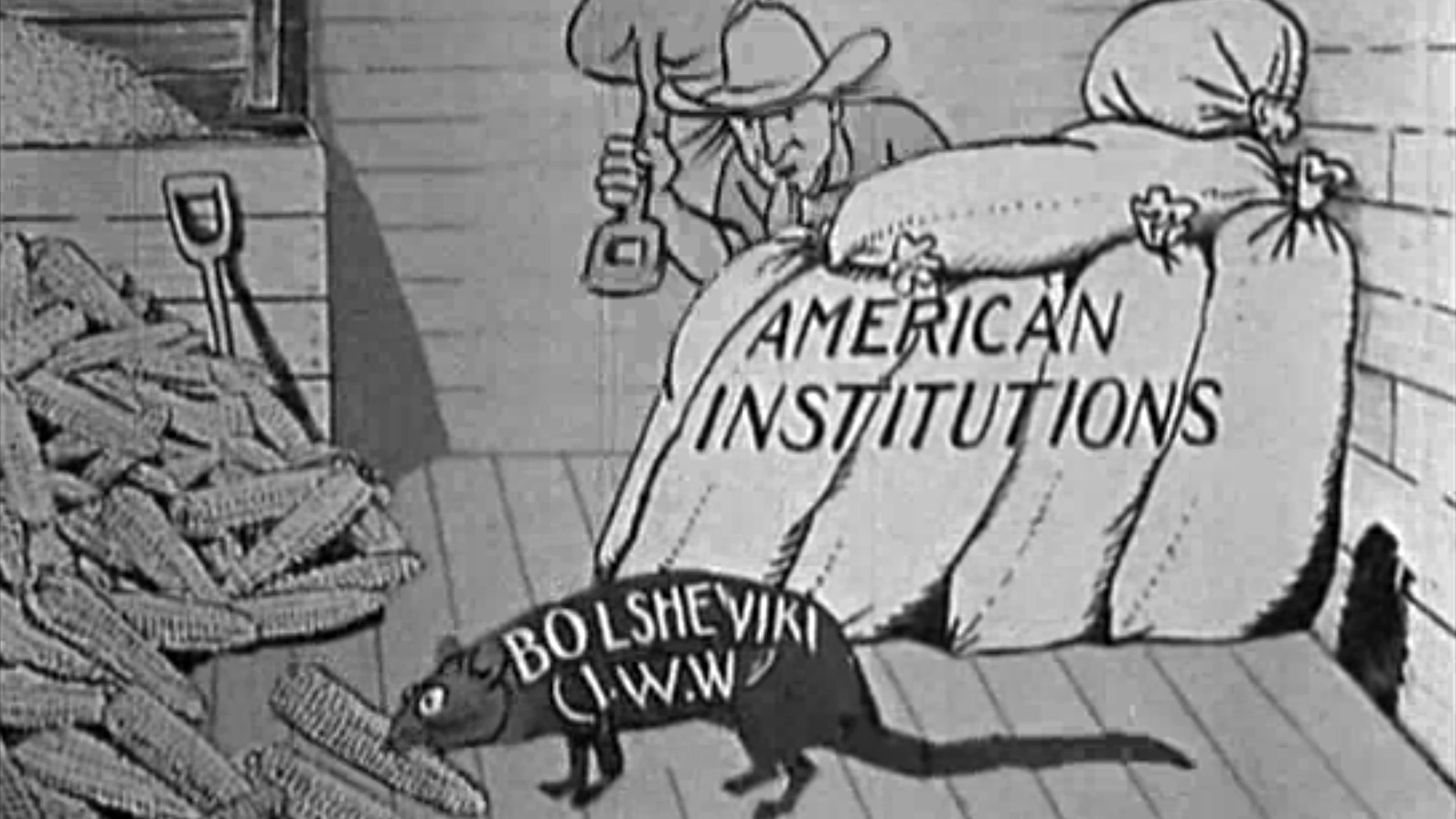 Uncle Sam and the Bolsheviki-I.W.W. Rat backdrop