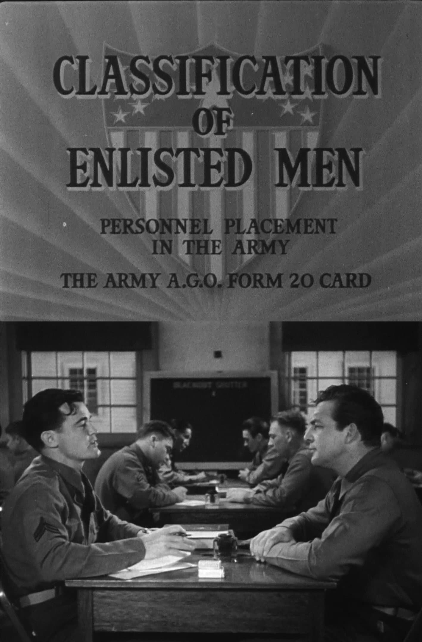 Classification of Enlisted Men backdrop