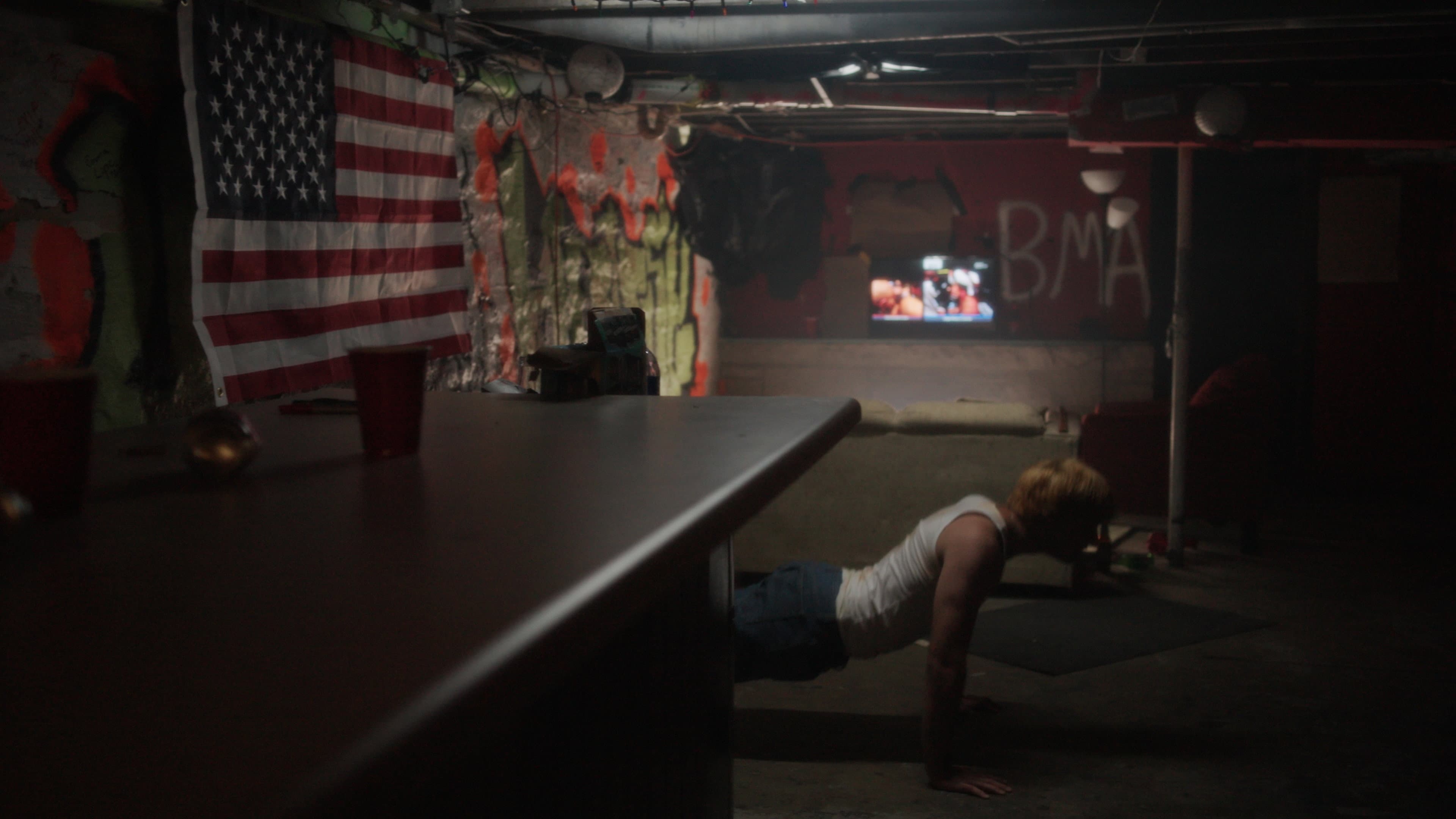 Basement backdrop