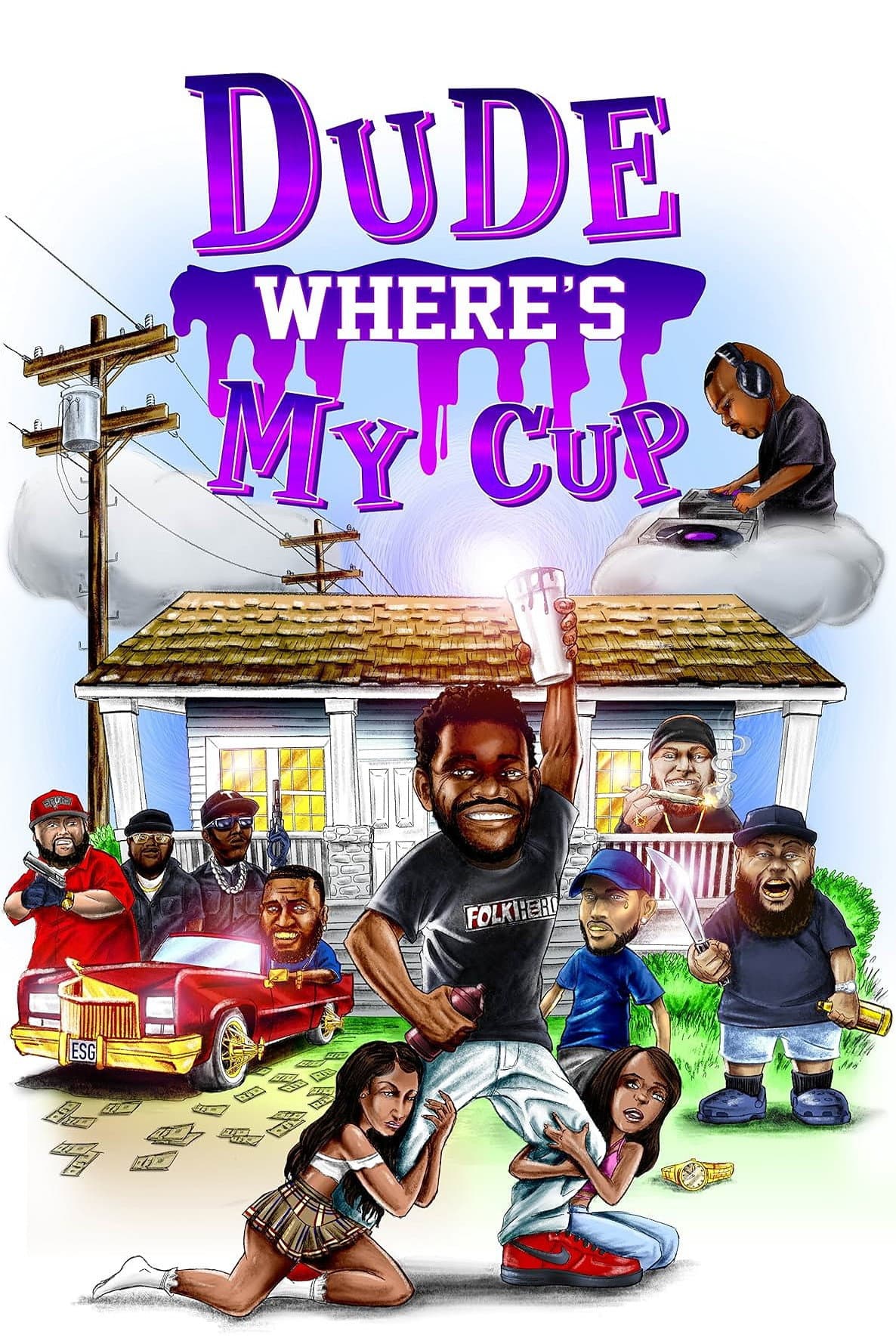 Dude Where's My Cup backdrop