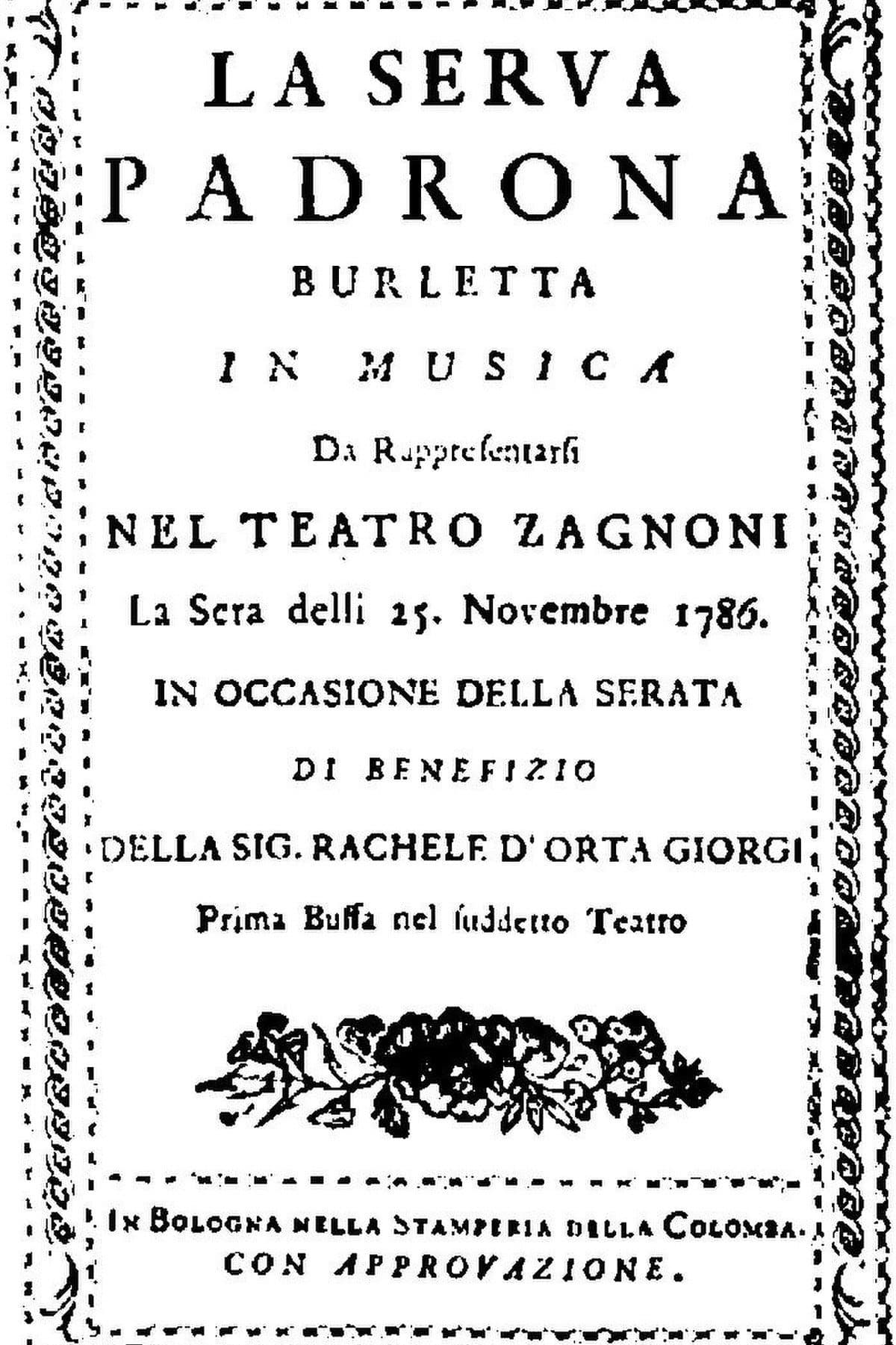Pergolesi: La Serva Padrona backdrop