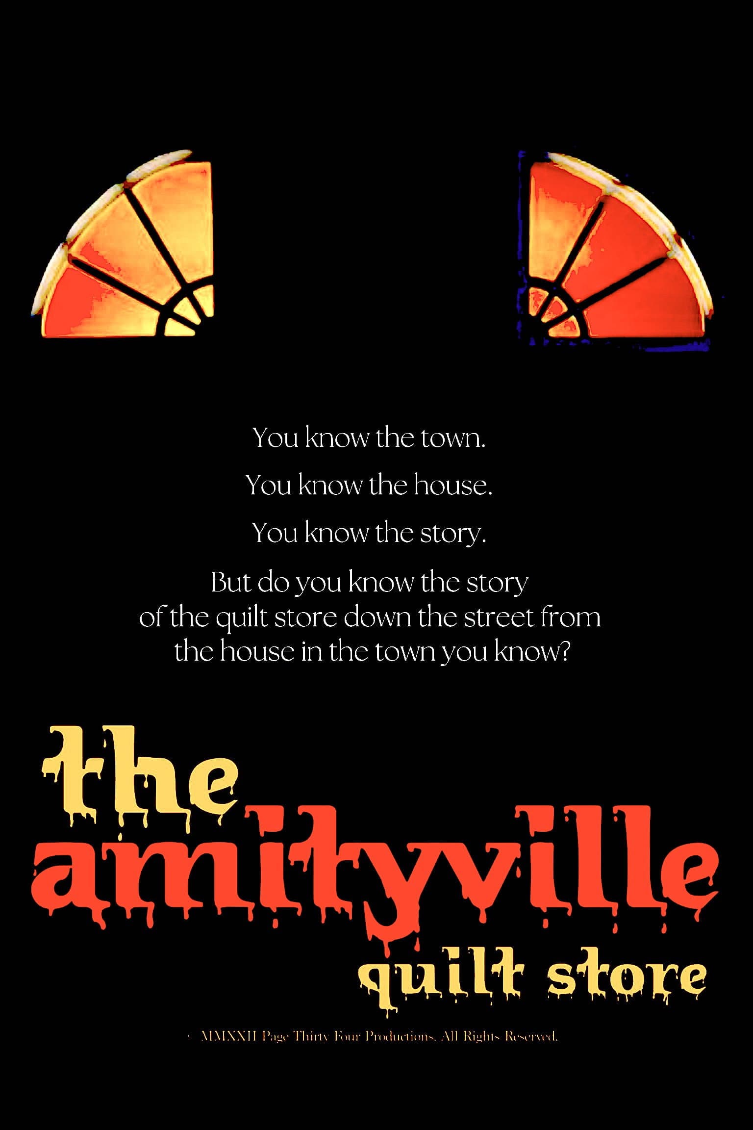 The Amityville Quilt Store backdrop