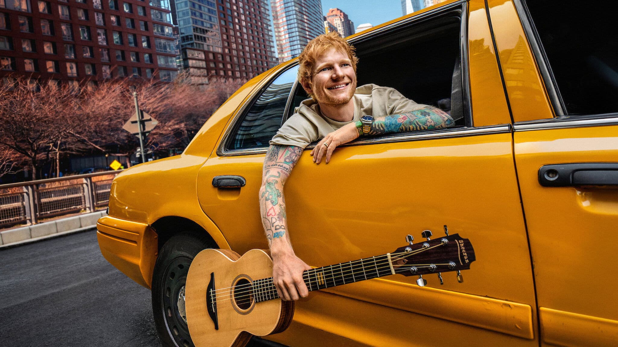 ONE SHOT with Ed Sheeran backdrop