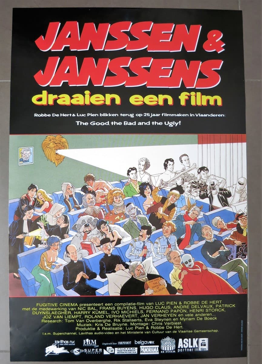 Janssen & Janssens draaien een film backdrop