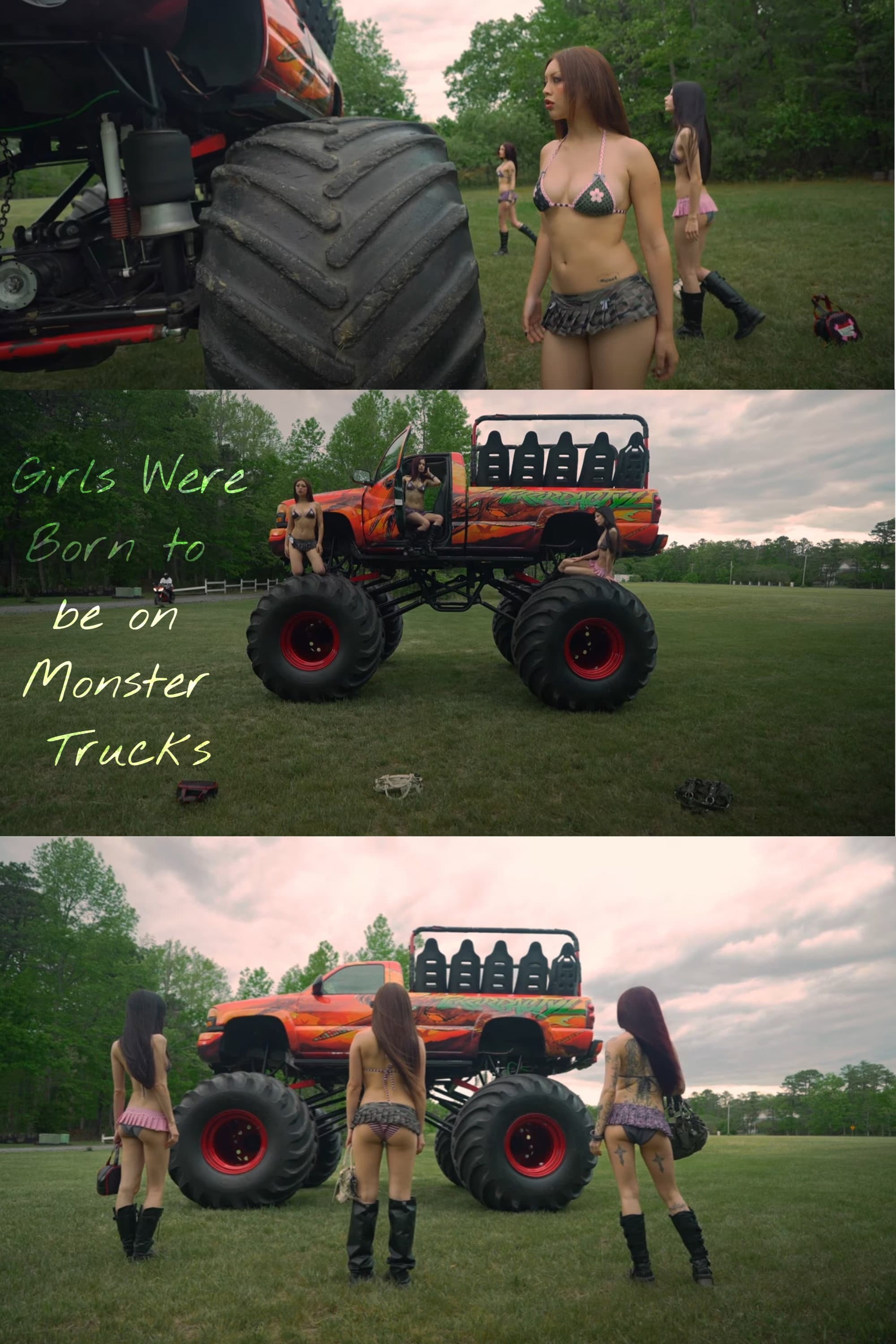 Girls Were Born to be on Monster Trucks backdrop