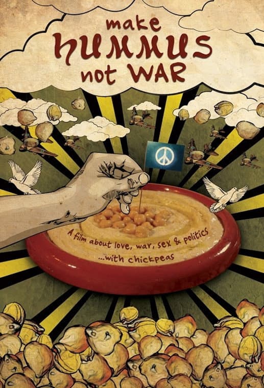 Make Hummus Not War backdrop
