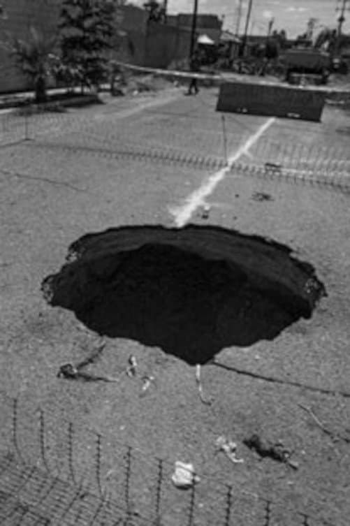 Sinkhole backdrop