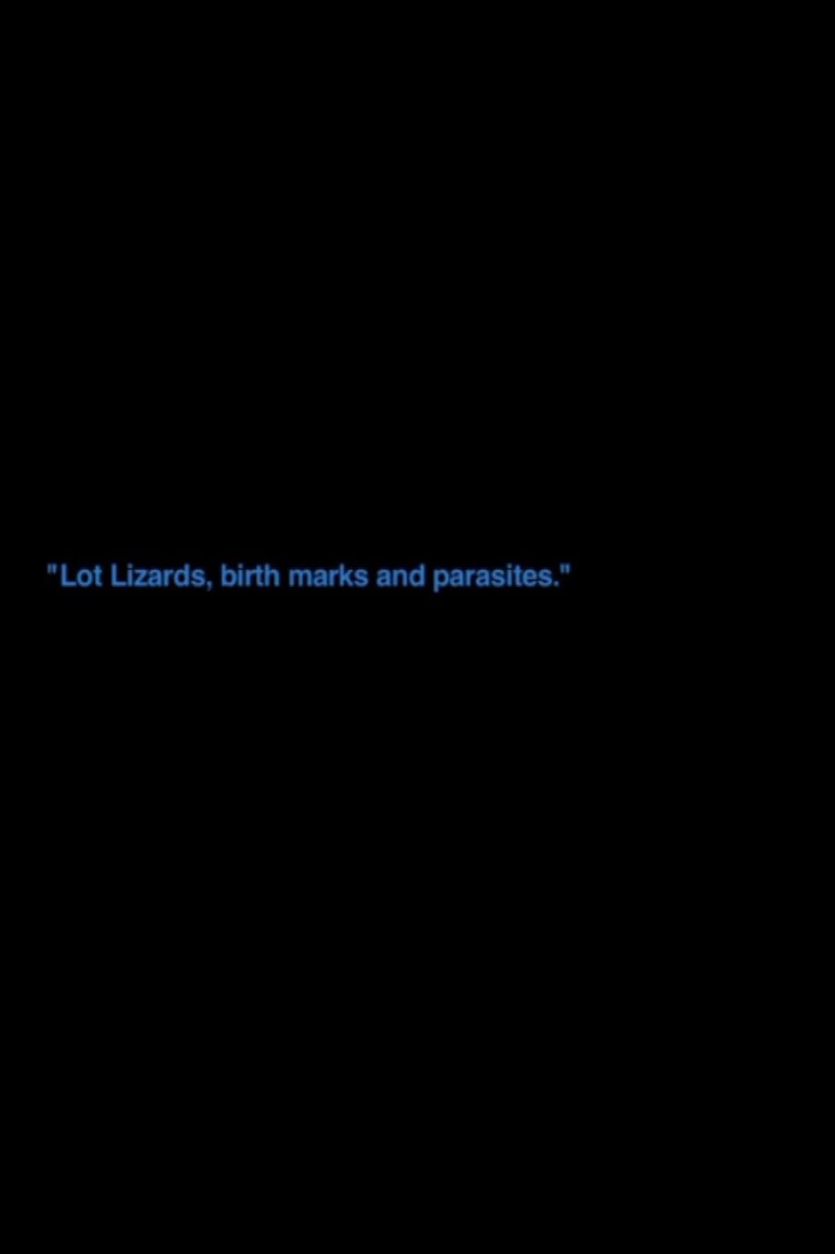 „Lot Lizards, Birth Marks And Parasites“ backdrop