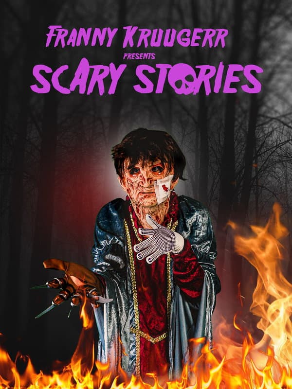 Franny Kruugerr presents Scary Stories backdrop