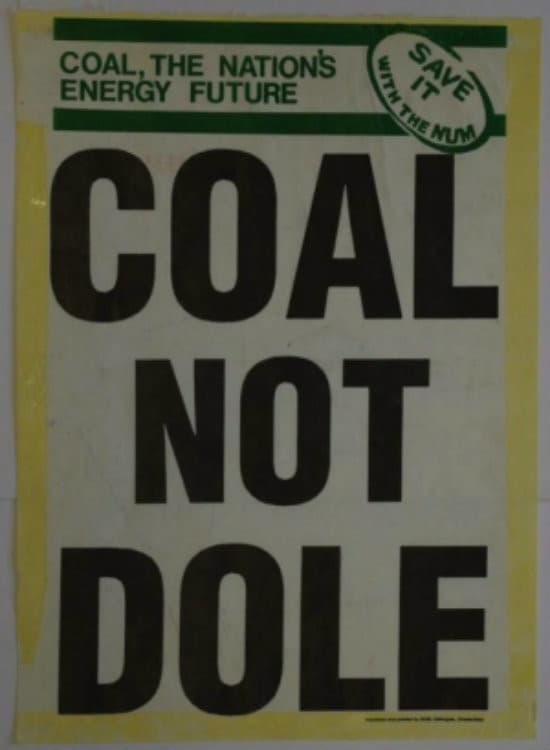 Coal Not Dole backdrop
