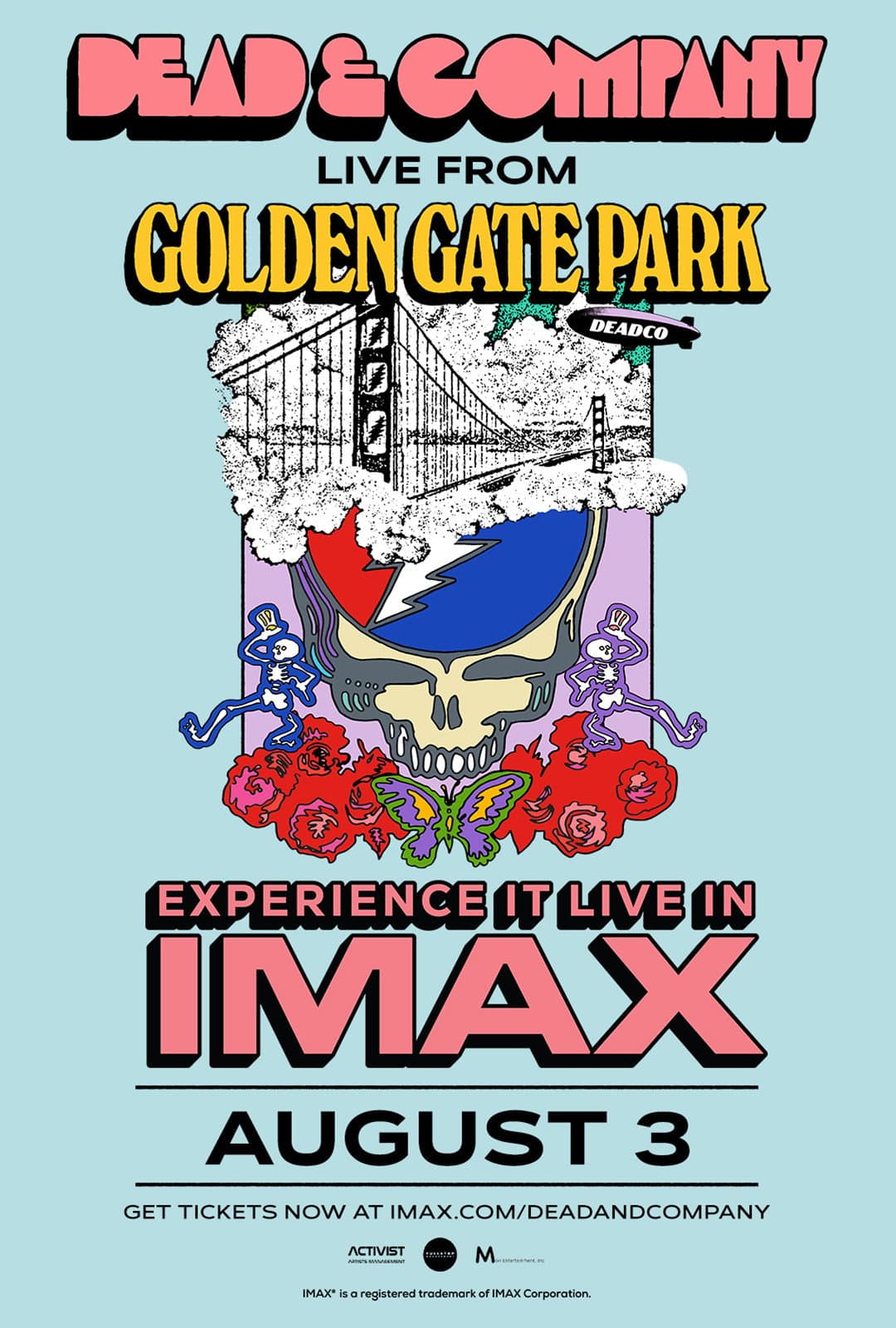 Dead & Company Live In IMAX From Golden Gate Park backdrop