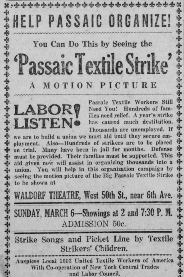 The Passaic Textile Strike backdrop
