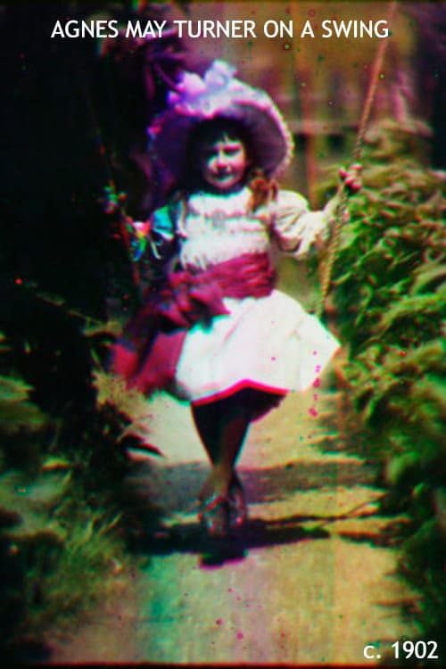 Agnes May Turner on a Swing backdrop