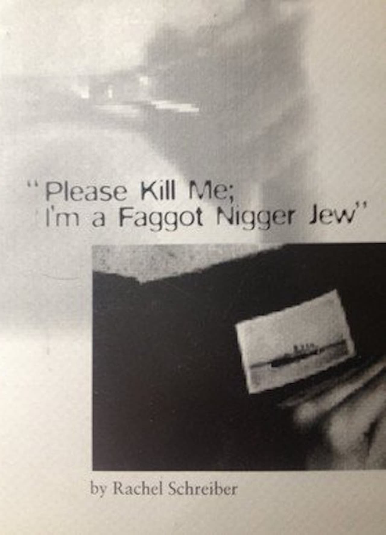 "Please Kill Me, I'm a Faggot Nigger Jew" backdrop