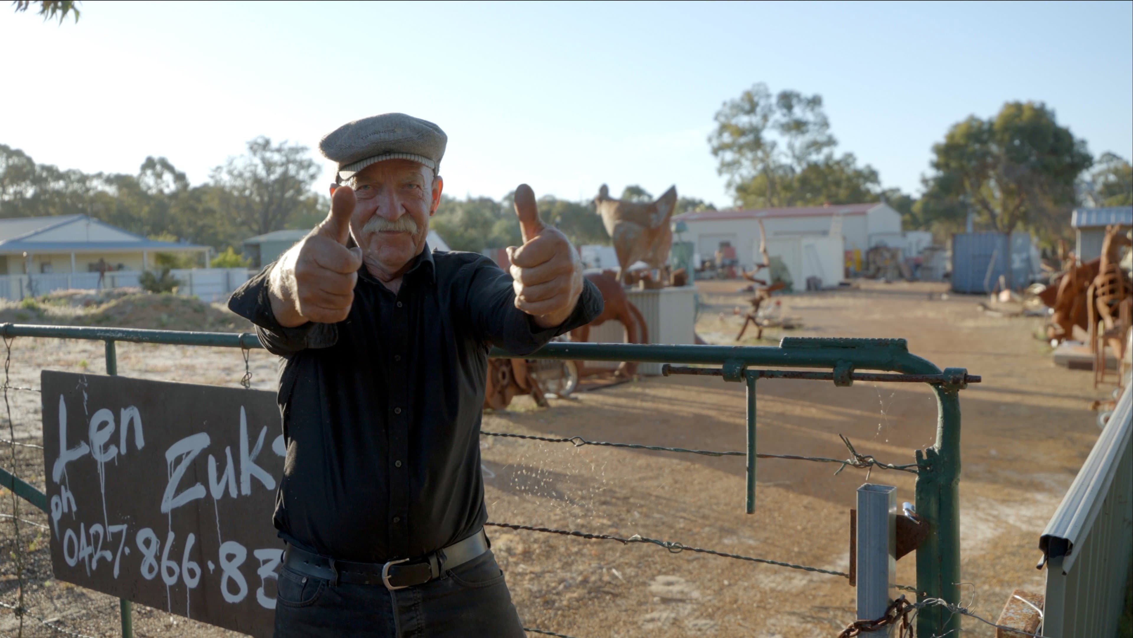 The Last Rooster - Artist Len Zuks backdrop