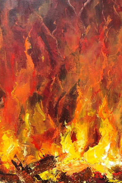 Fire backdrop