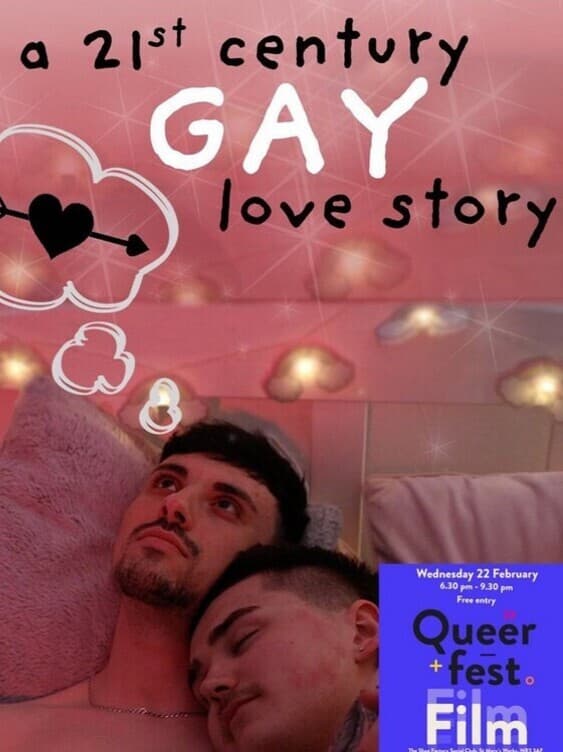 A 21st Century Gay Love Story backdrop