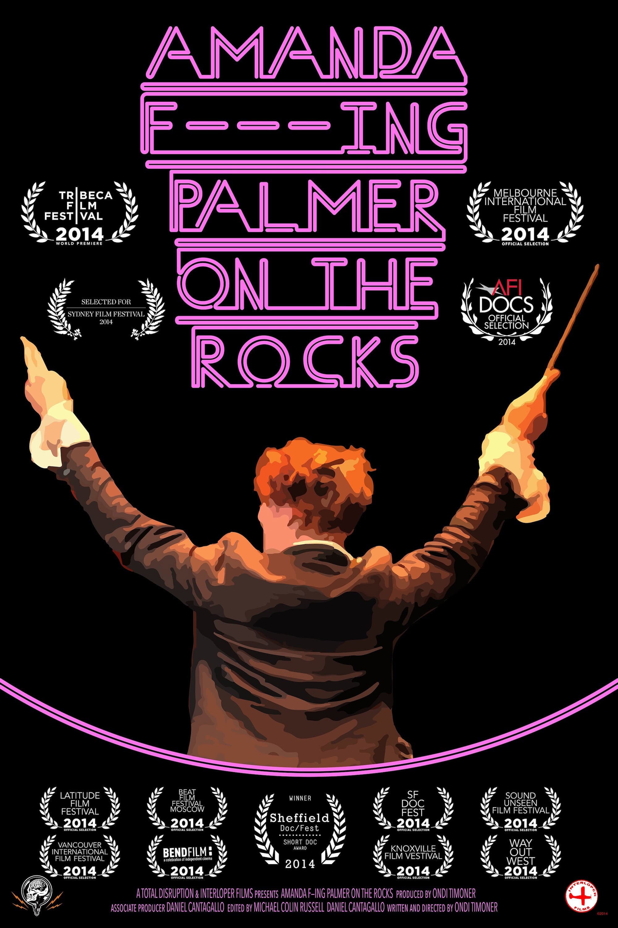 Amanda F***ing Palmer on the Rocks backdrop
