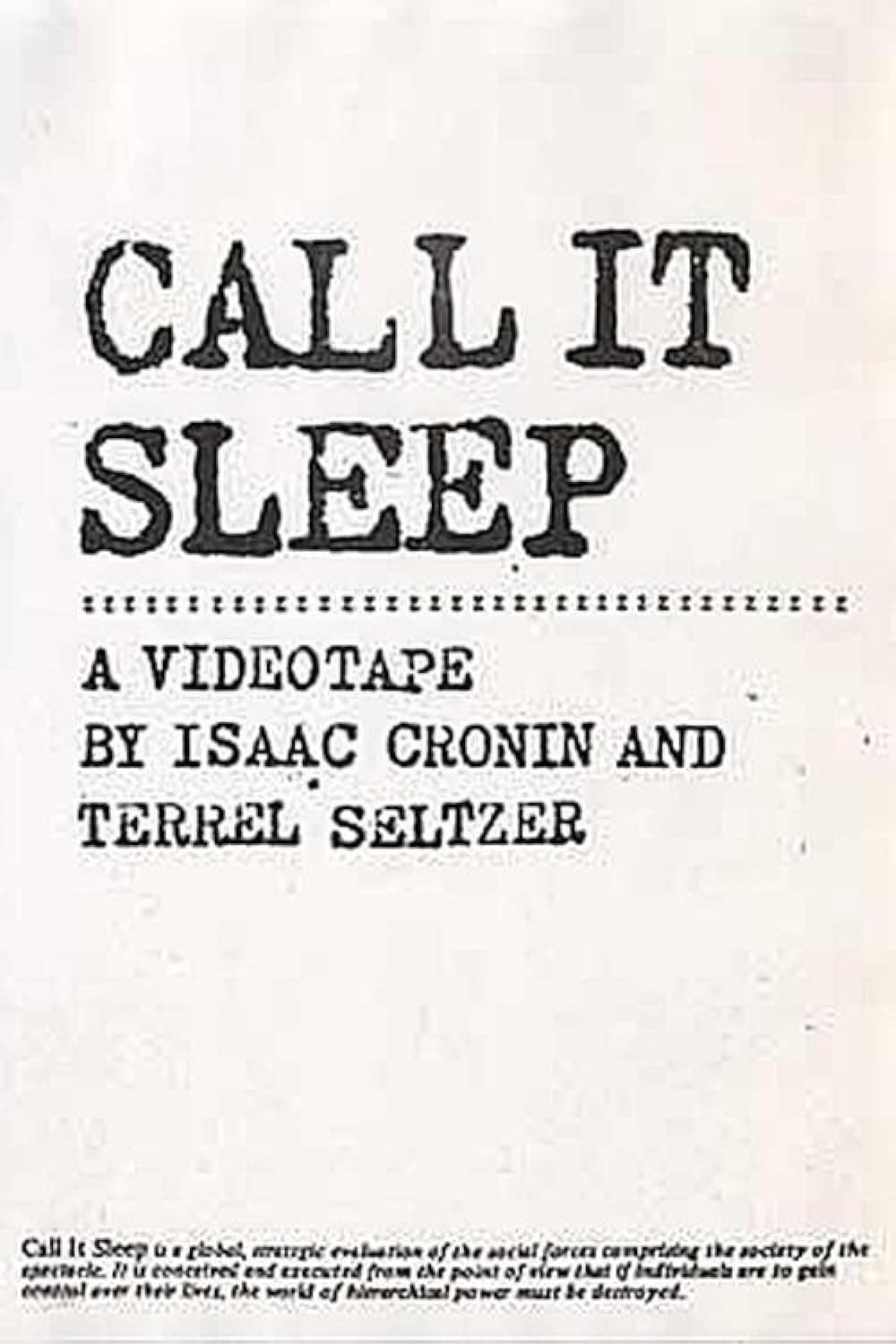Call It Sleep backdrop