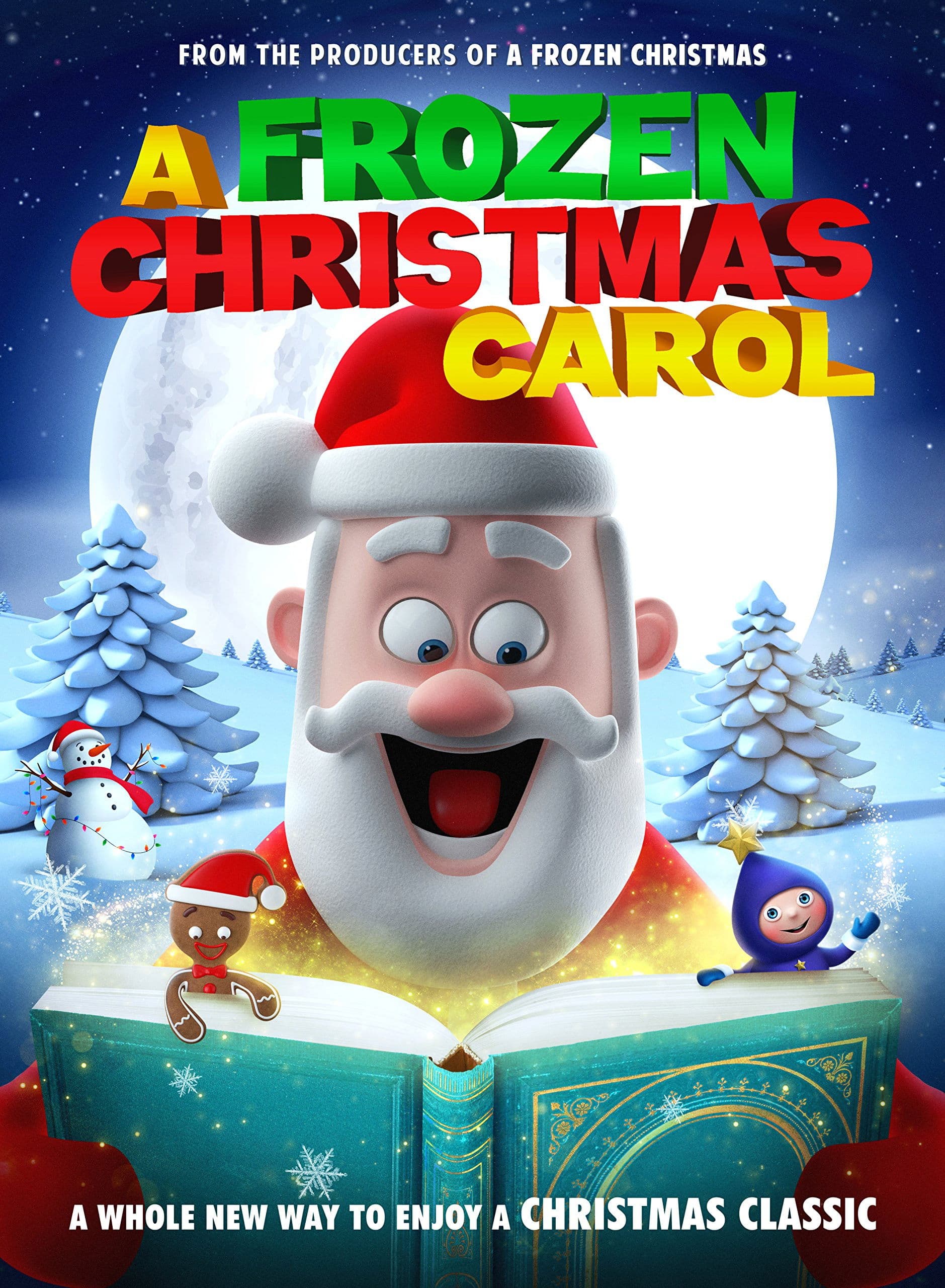 A Frozen Christmas Carol backdrop