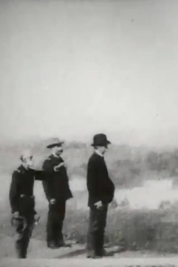 General Wheeler and Secretary of War Alger at Camp Wikoff backdrop