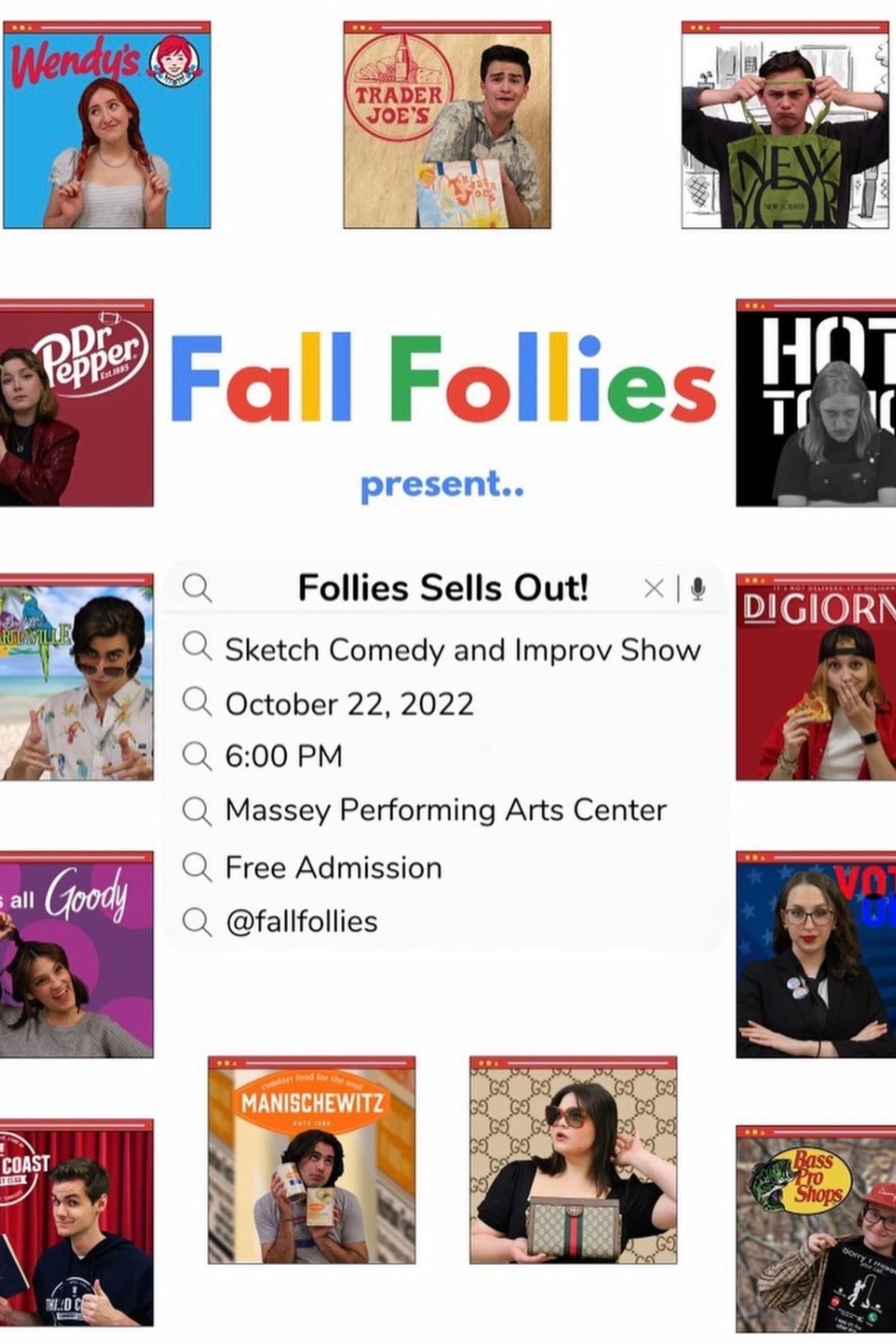 Fall Follies Sells Out backdrop