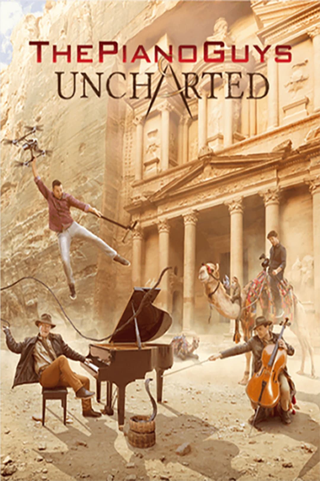 The Piano Guys: Fight Song/Amazing Grace Behind the Scenes backdrop