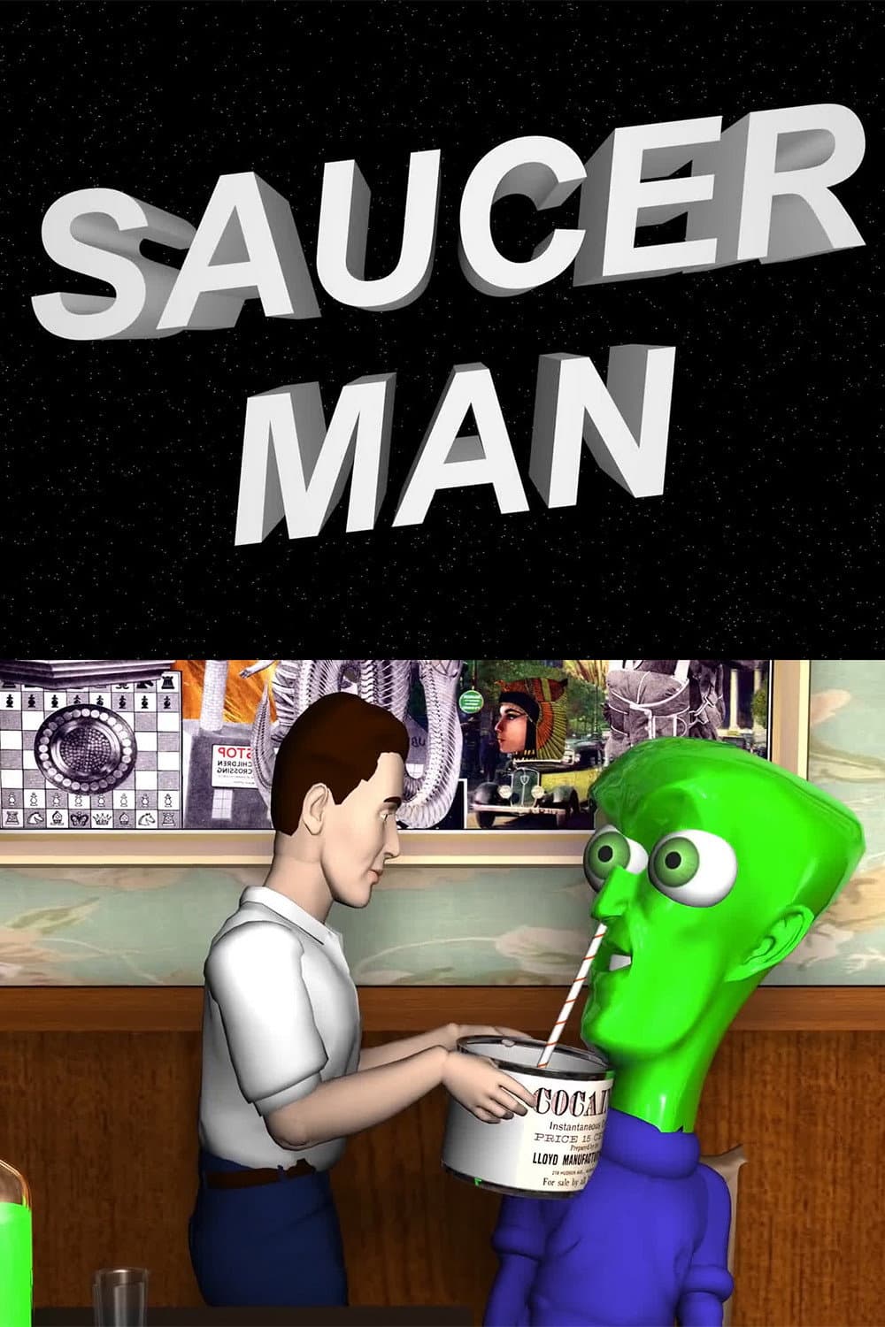 Saucer Man backdrop