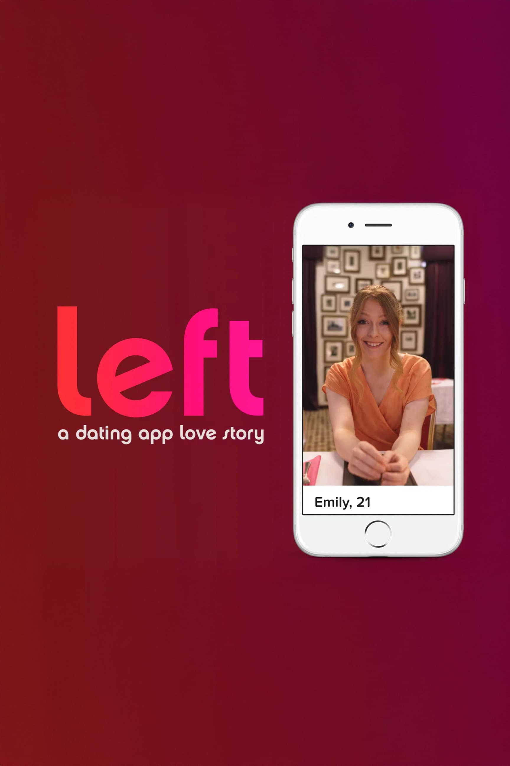 Left: A Dating App Love Story backdrop