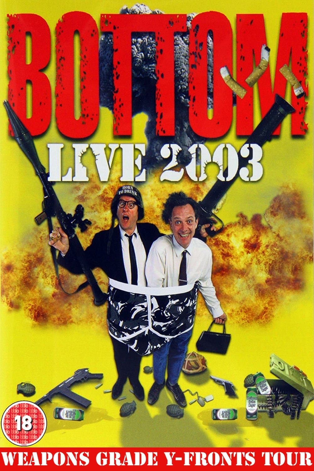 Bottom Live 2003: Weapons Grade Y-Fronts Tour backdrop