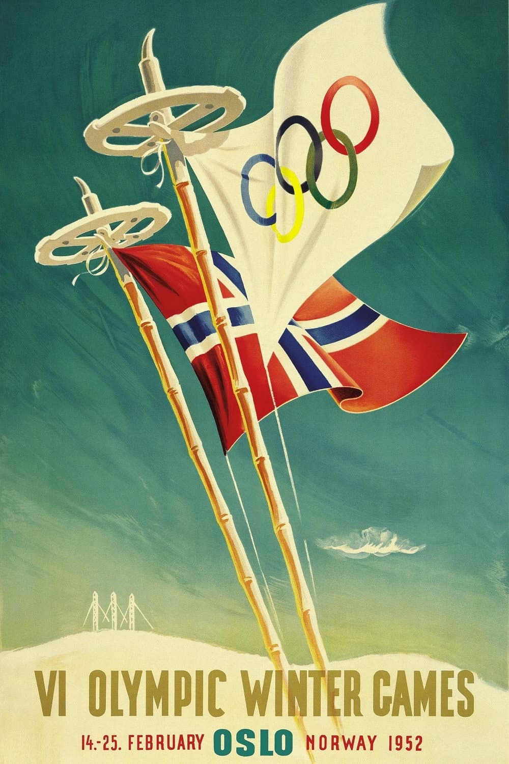 The VI Olympic Winter Games, Oslo 1952 backdrop