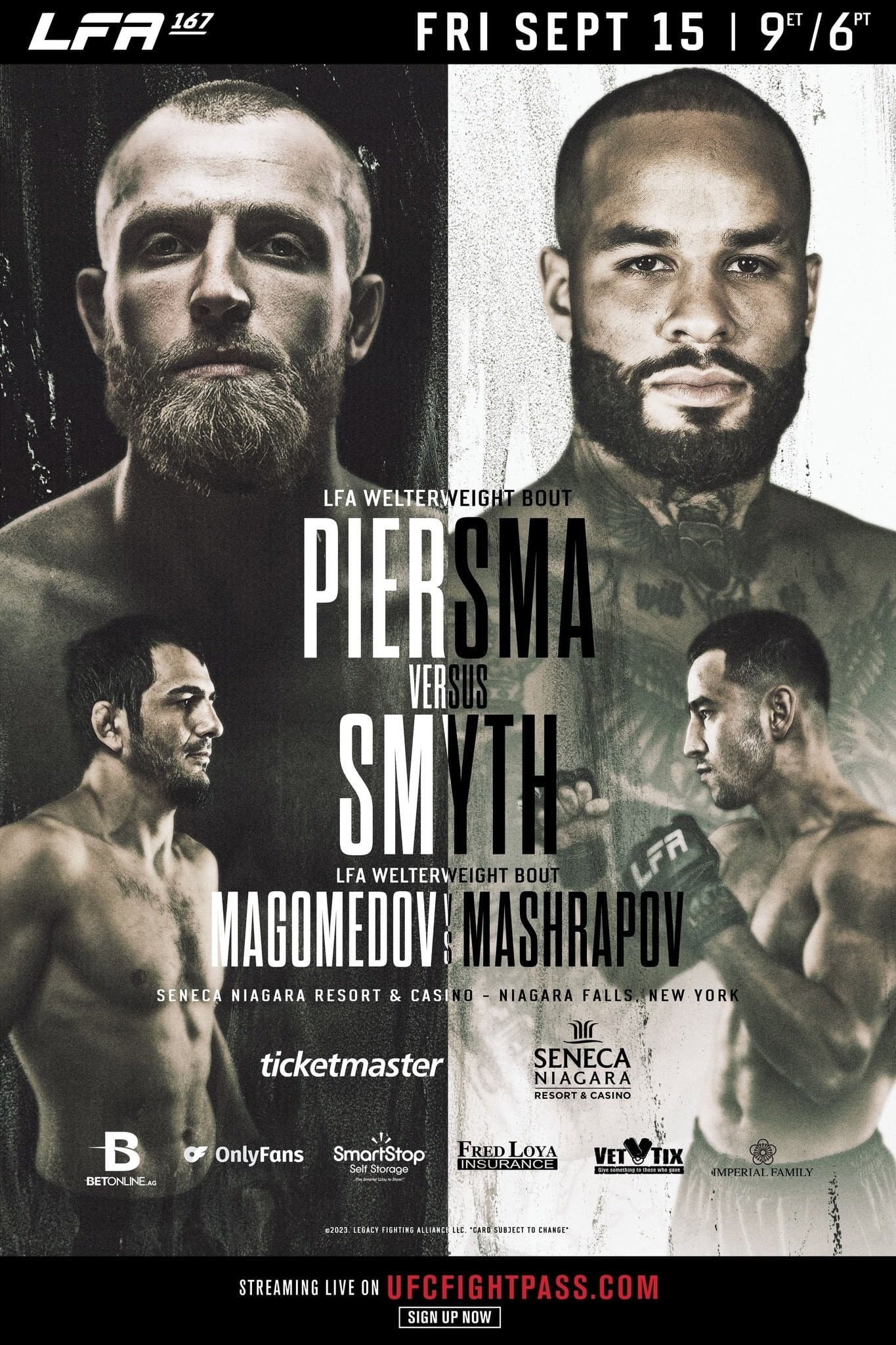 LFA 167: Piersma vs. Smyth backdrop