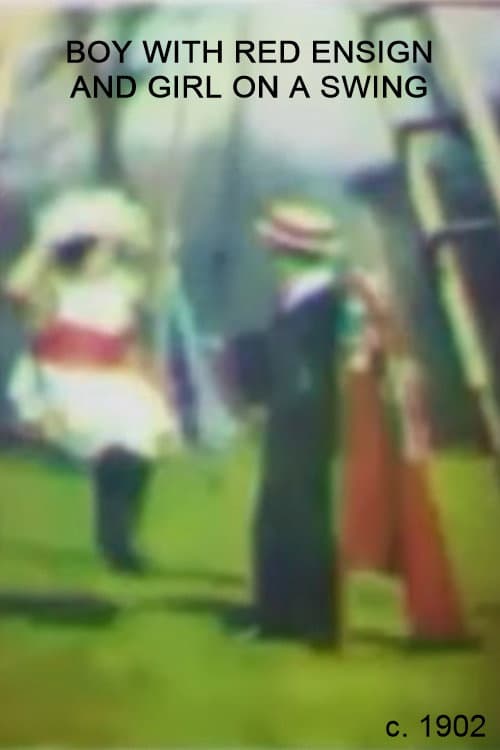 Boy with Red Ensign and Girl on a Swing backdrop