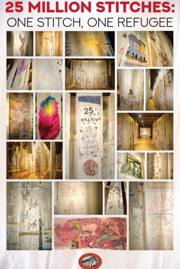 25 Million Stitches: One Stitch, One Refugee backdrop