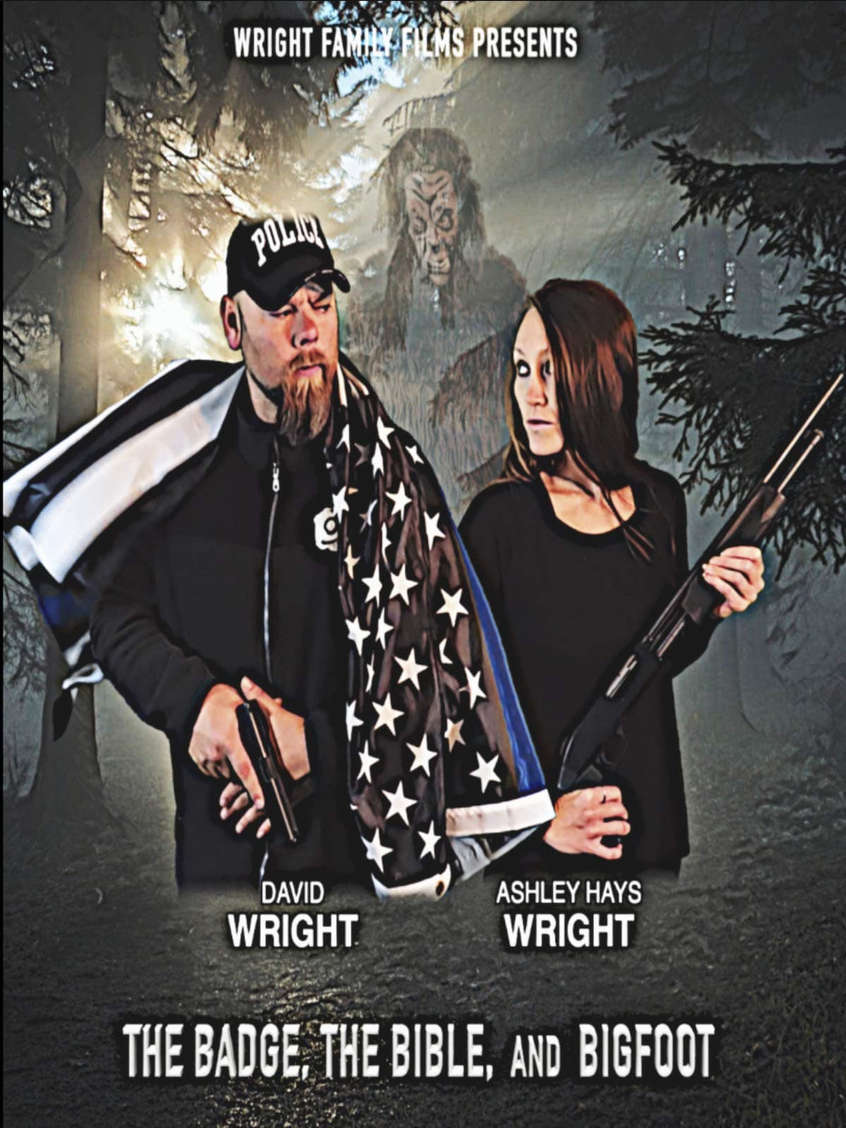 The Badge, the Bible, and Bigfoot backdrop