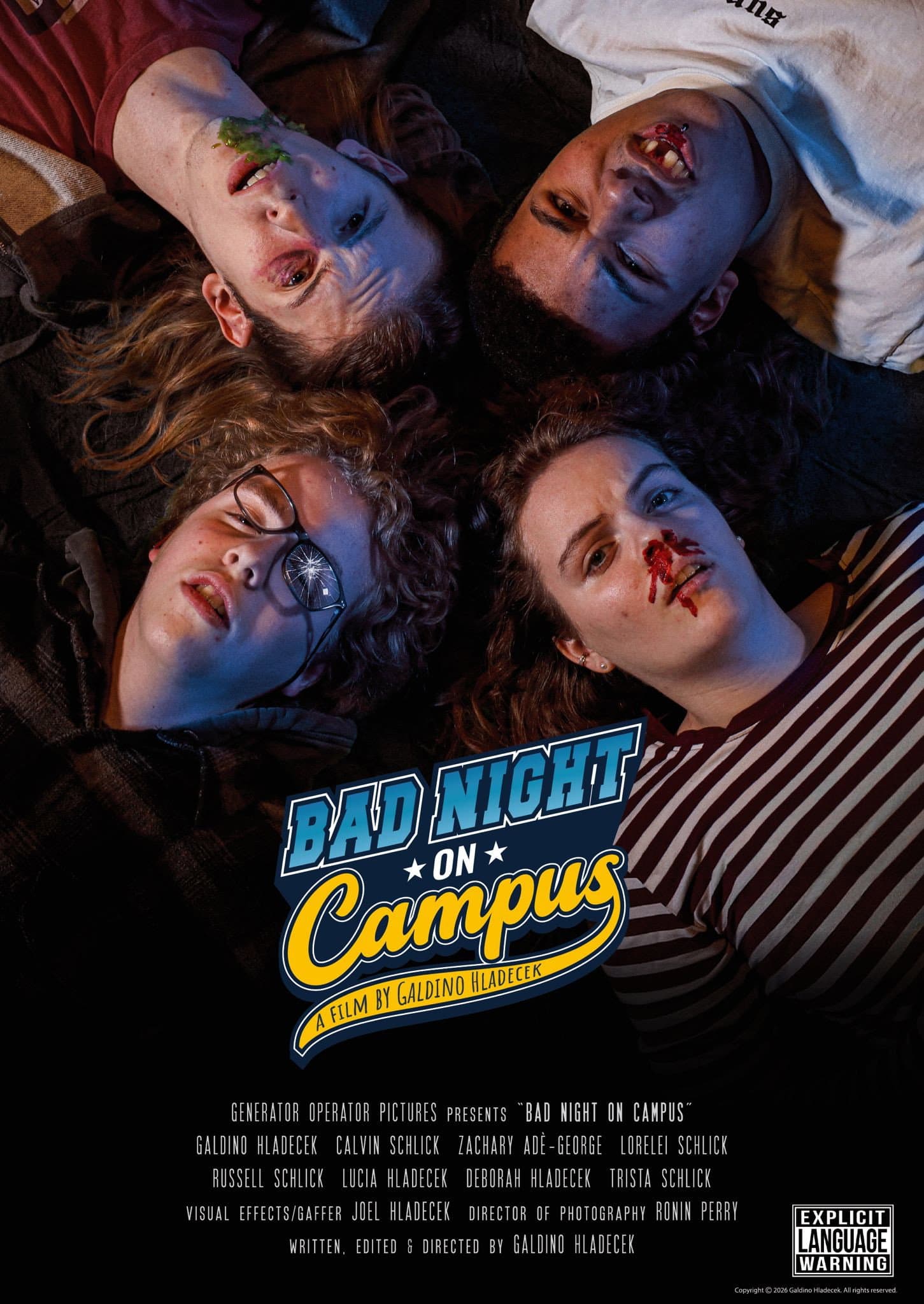 Bad Night on Campus backdrop