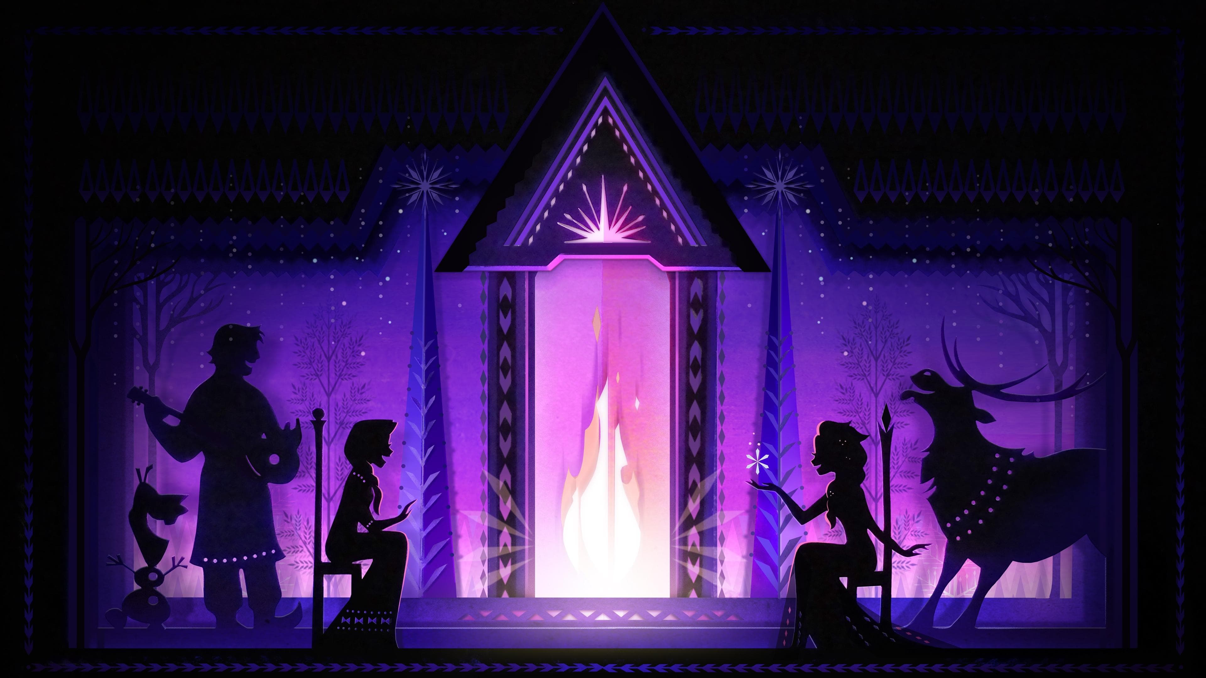Arendelle Castle Yule Log: Cut Paper Edition backdrop