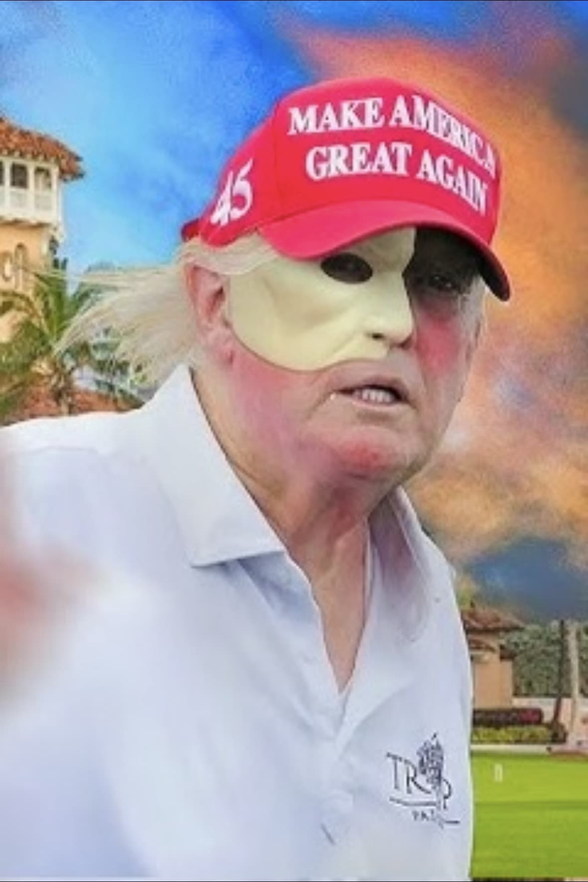 The Phantom of Mar-a-Lago backdrop
