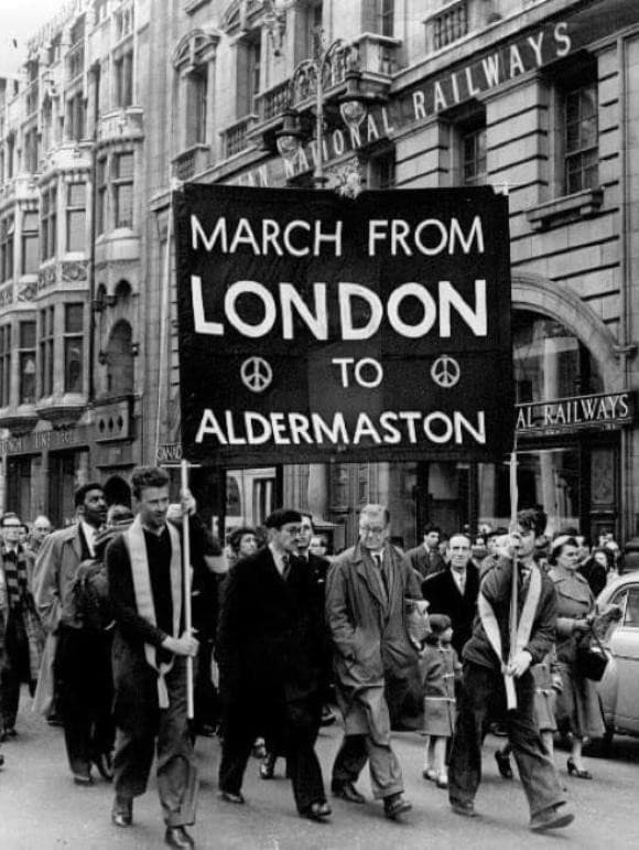 March to Aldermaston backdrop