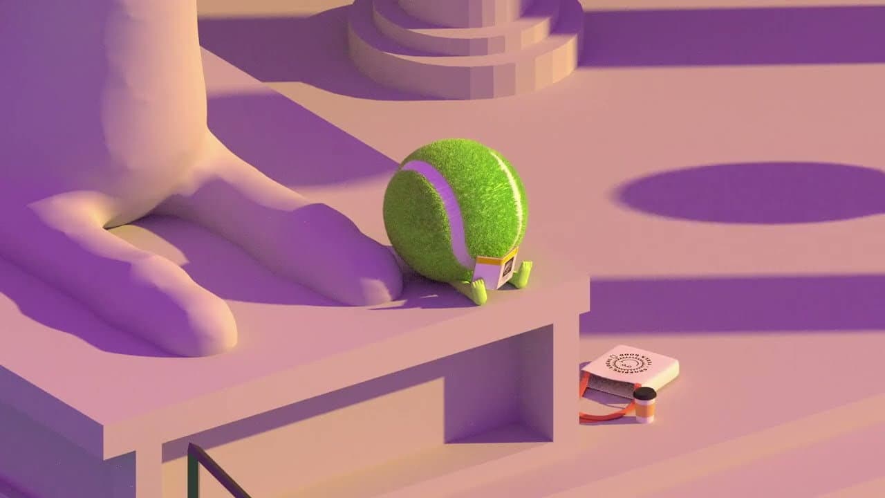 Tennis Ball on His Day Off backdrop