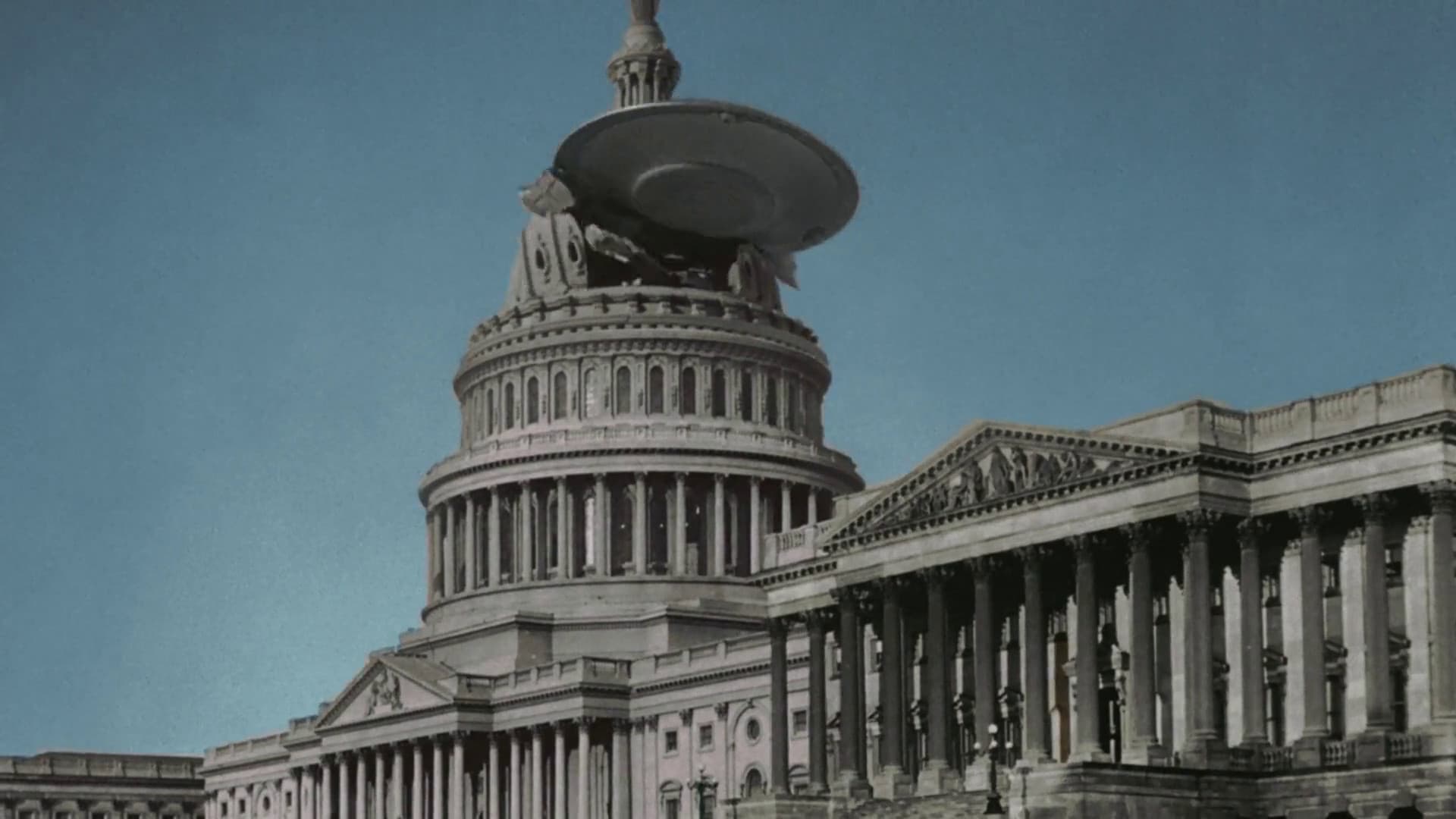 Earth vs. the Flying Saucers backdrop