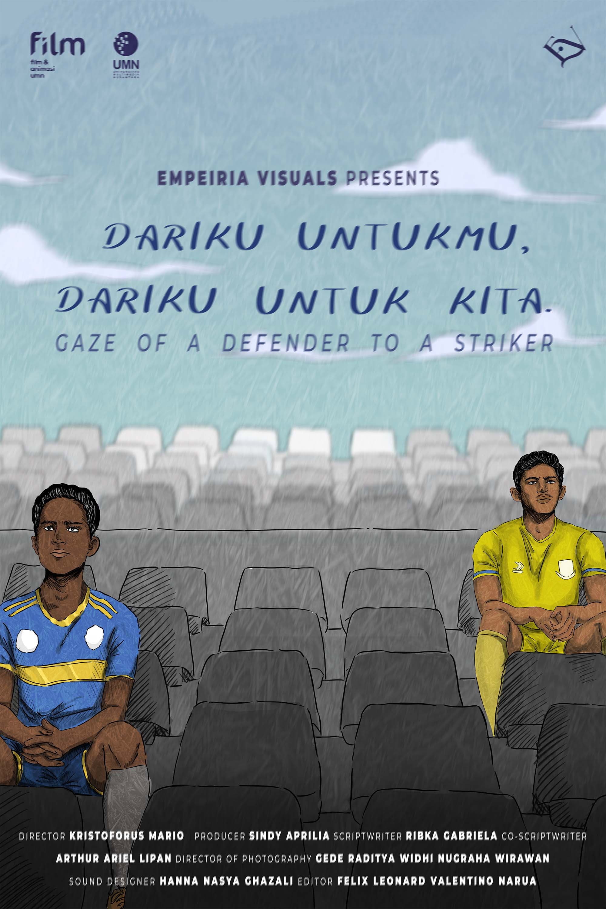 Gaze of a Defender to a Striker backdrop