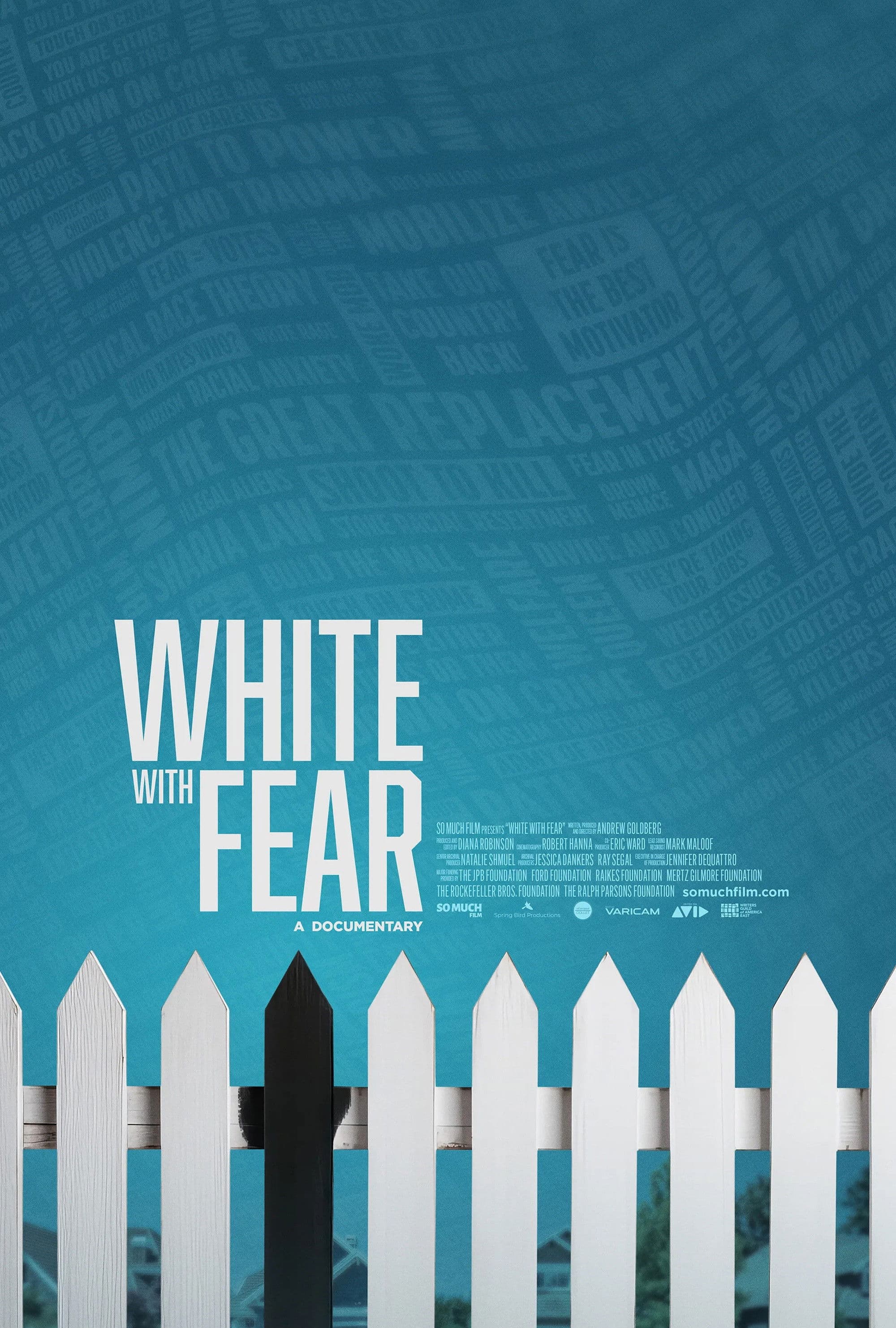White with Fear backdrop