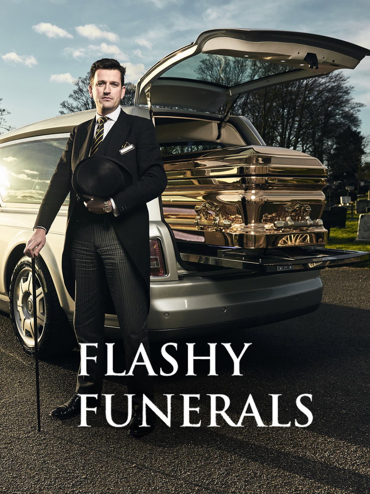 Flashy Funerals backdrop