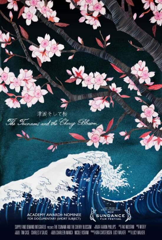 The Tsunami and the Cherry Blossom backdrop