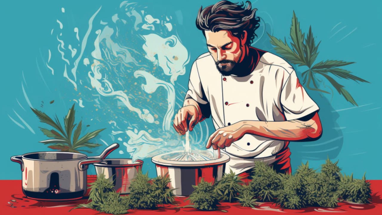 Pot in Pans: Cooking with Marijuana backdrop
